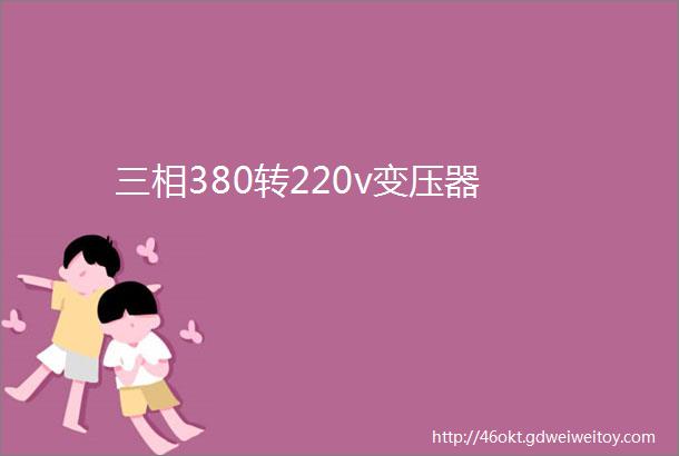 三相380转220v变压器